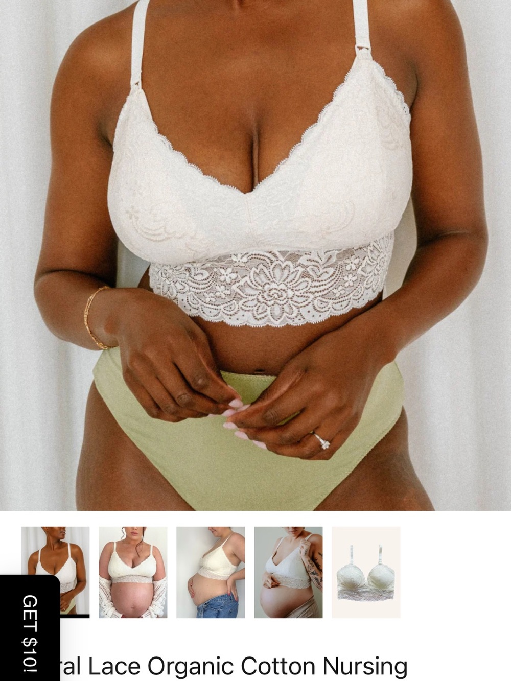 White Lace Nursing Bralette